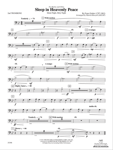 Sleep in Heavenly Peace: 2nd Trombone