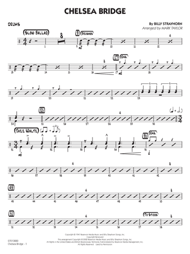 Chelsea Bridge (arr. Mark Taylor) - Drums