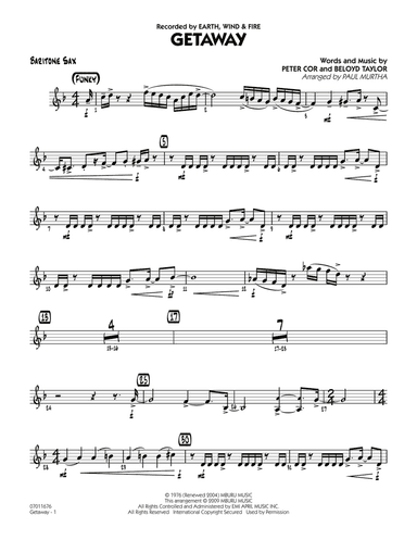 Getaway - Baritone Sax