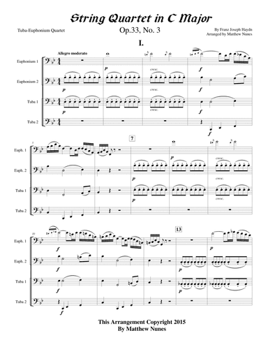 String Quartet in C Major, Op. 33, No. 3