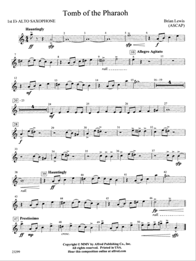 Tomb of the Pharaoh: E-flat Alto Saxophone