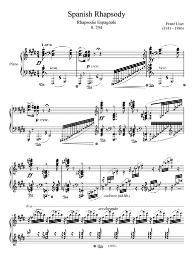 Spanish Rhapsody S. 254