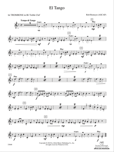 El Tango: (wp) 1st B-flat Trombone T.C.
