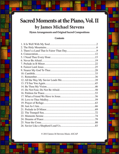 Sacred Moments at the Piano, Vol. II