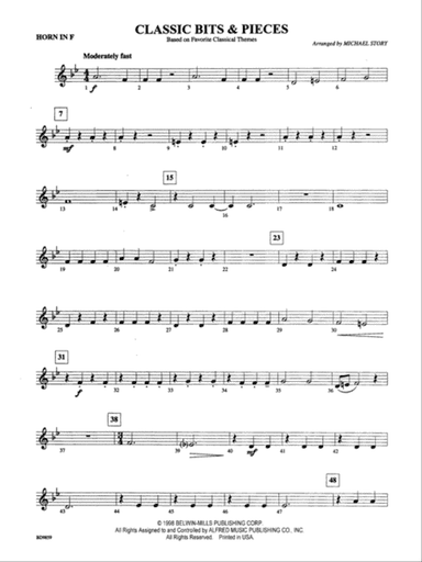 Classic Bits & Pieces (based on Favorite Classic Themes): 1st F Horn