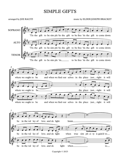 Simple Gifts (SAT)
