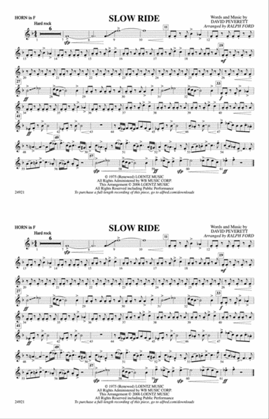 Slow Ride: 1st F Horn