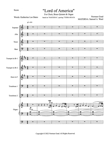 Lord of America - Score & Parts