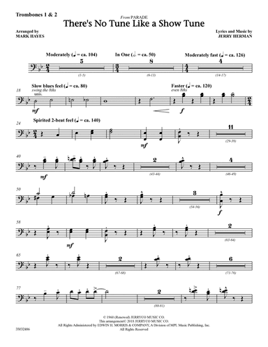 There's No Tune Like a Show Tune (arr. Mark Hayes) - Trombone 1 & 2