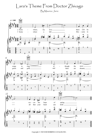 Lara's Theme From Doctor Zhivago