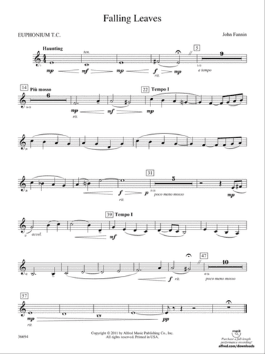 Falling Leaves: (wp) Baritone T.C.