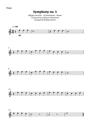 Symphony no. 5 - 1st movement (theme)