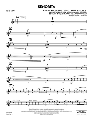 Senorita (arr. Paul Murtha) - Alto Sax 2