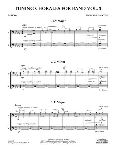 Tuning Chorales for Band Vol. 3 - Bassoon