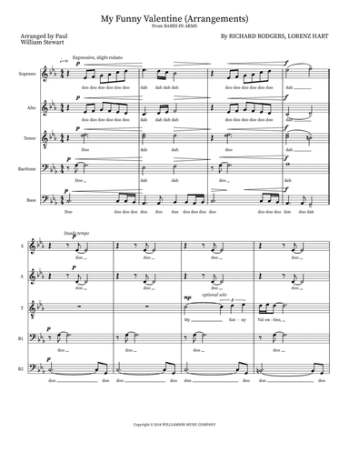 My Funny Valentine (Arrangements)