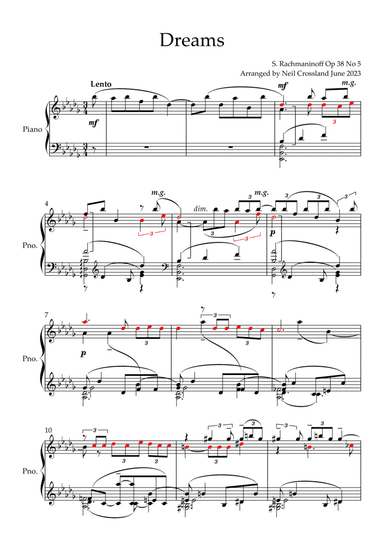 Rachmaninoff - Dreams Op 38 No 5