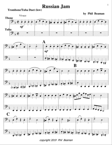 Russian Jam-trombone and tuba duet (low)