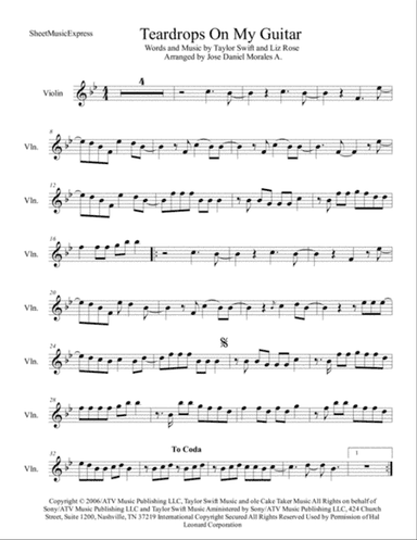 Teardrops On My Guitar