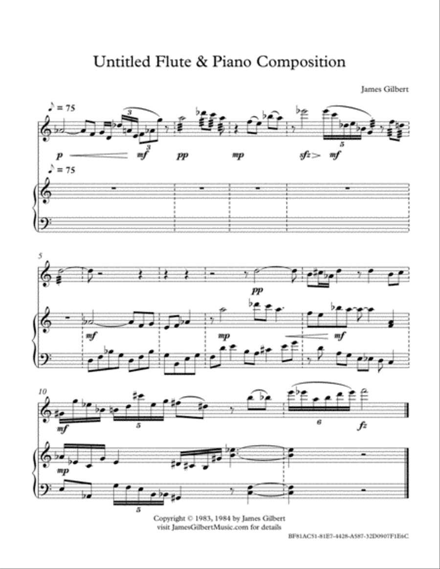 Untitled Flute & Piano Composition