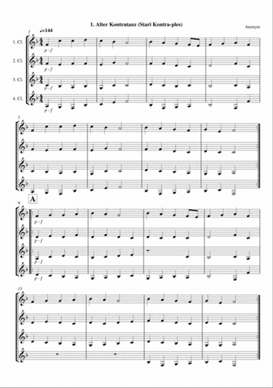 Old dances - Volume 1 - Clarinet Quartet