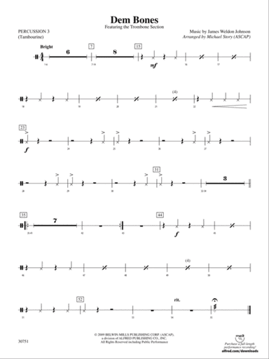 Dem Bones: 3rd Percussion
