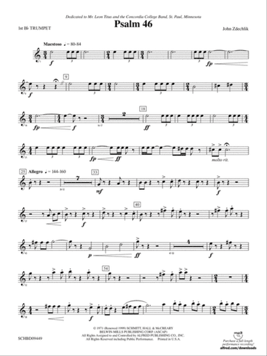 Psalm 46: 1st B-flat Trumpet