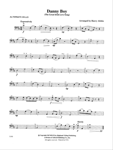 Danny Boy: Alternate Cello
