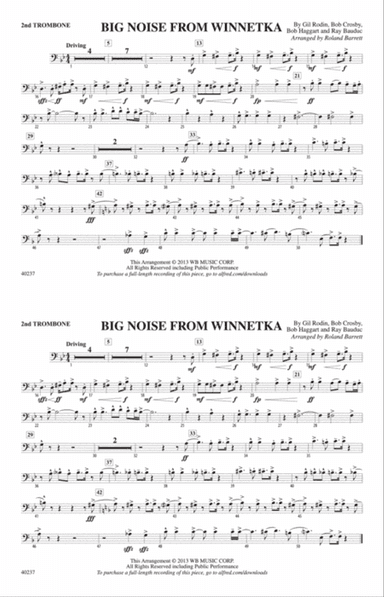 Big Noise from Winnetka: 2nd Trombone