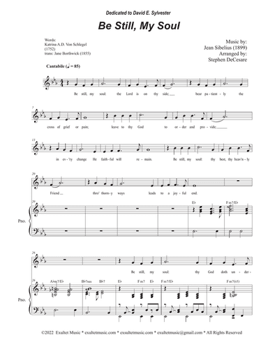 Be Still, My Soul (Unison choir)