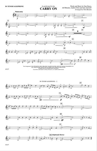 Carry On: B-flat Tenor Saxophone