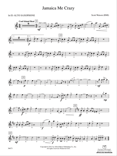 Jamaica Me Crazy: E-flat Alto Saxophone