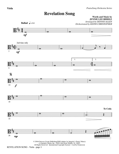 Revelation Song - Viola