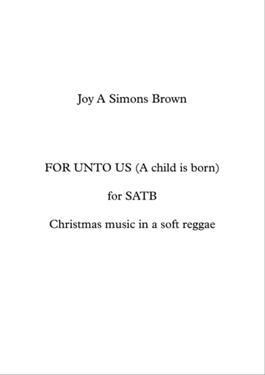 For Unto Us (a child is born)