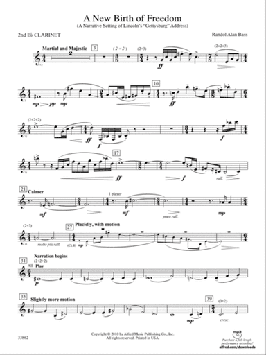 A New Birth of Freedom: 2nd B-flat Clarinet