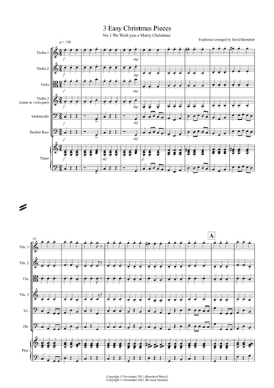 3 Easy Christmas Pieces for String Orchestra