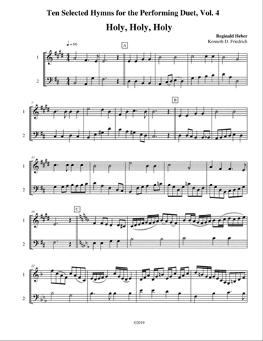 Ten Selected Hymns for the Performing Duet, Vol. 4 - clarinet and bassoon