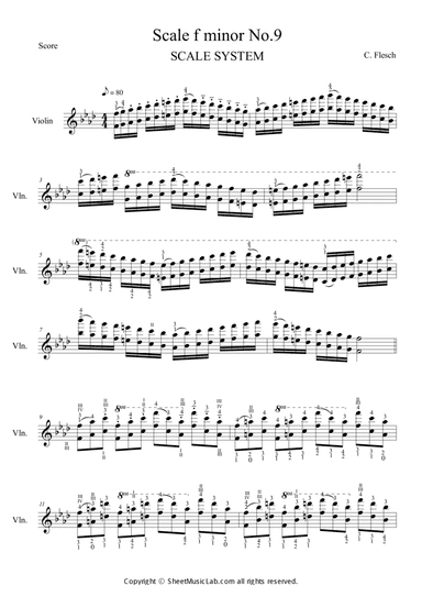 C. Flesch : Scale f minor No.9