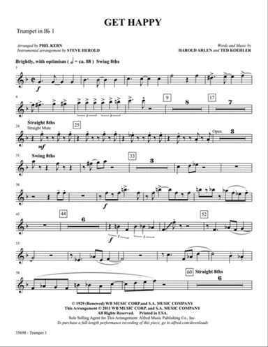 Get Happy: 1st B-flat Trumpet