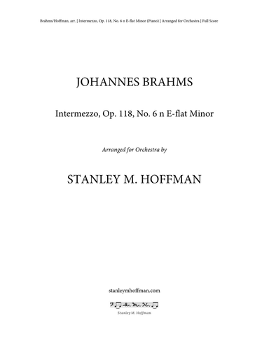 Intermezzo in E-flat Minor, Op. 118, No. 6