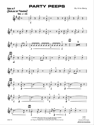 Party Peeps: 1st F Horn