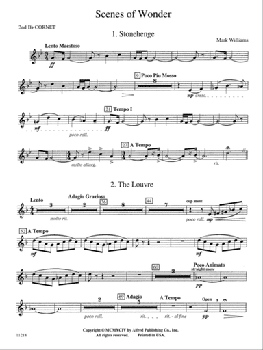 Scenes of Wonder: 2nd B-flat Cornet