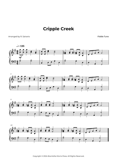 Cripple Creek - Intermediate Piano