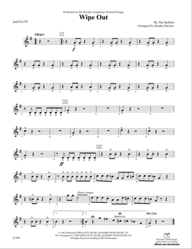 Wipe Out: 2nd Flute
