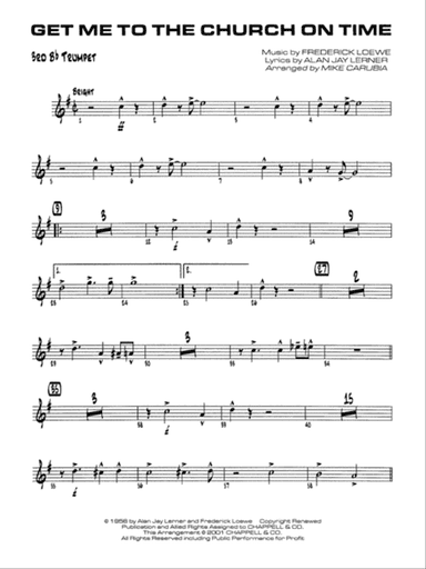 Get Me to the Church on Time: 3rd B-flat Trumpet