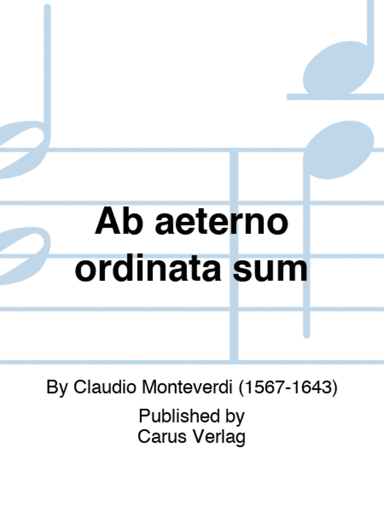 Ab aeterno ordinata sum