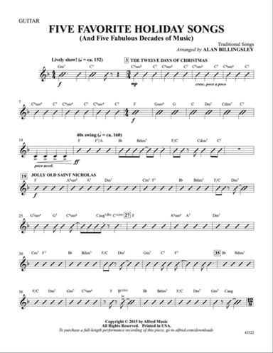 Five Favorite Holiday Songs: Guitar