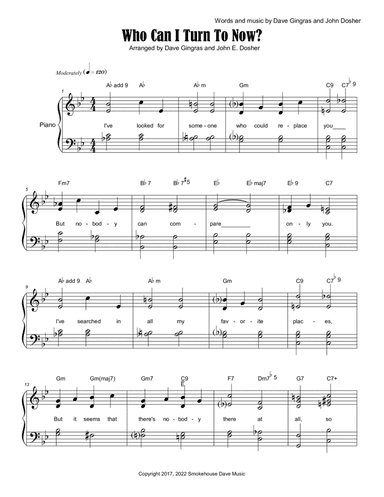 Who Can I Turn To Now?