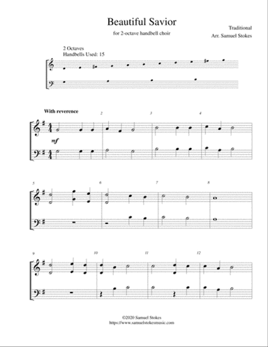 Beautiful Savior (Crusader's Hymn) - for 2-octave handbell choir
