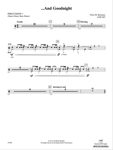 . . . And Goodnight: 1st Percussion