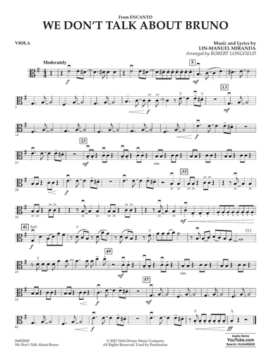 We Don't Talk About Bruno (from Encanto) (arr. Robert Longfield) - Viola